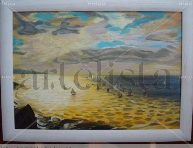 Marina Oil Canvas Marine Painting