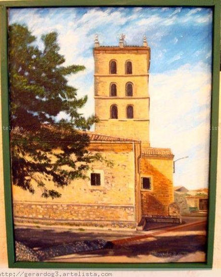 Iglesia de Cedillo de la Torre (Segovia) Oil Canvas Landscaping