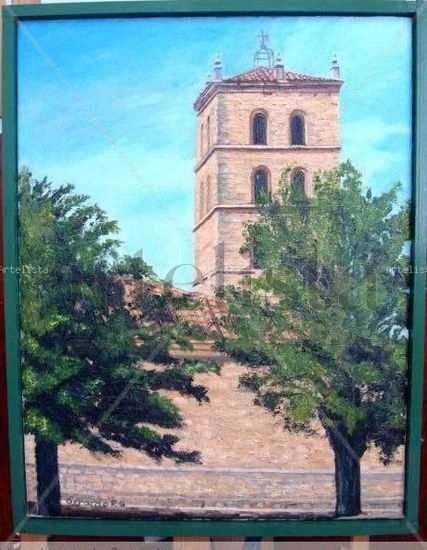 Iglesia de Cedillo de la Torre (Segovia) Oil Canvas Landscaping