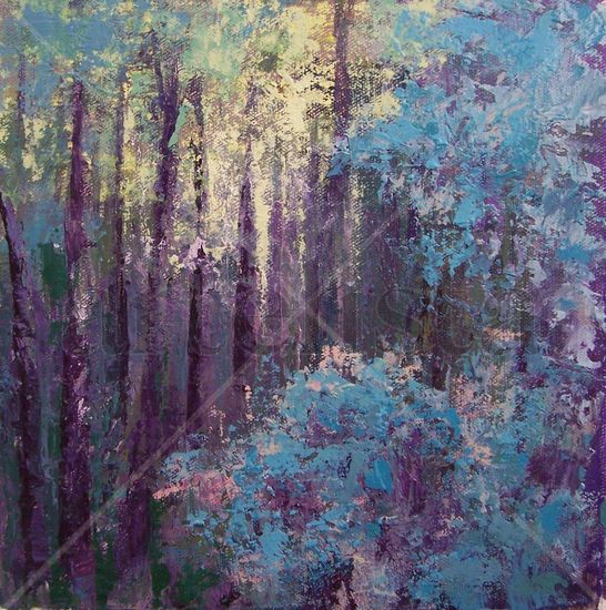 Bosque en morado Acrylic Canvas Landscaping