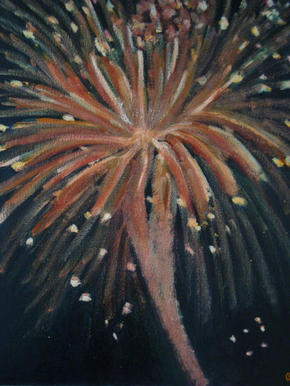 "Palmera de focs artificials" Oil Canvas Landscaping