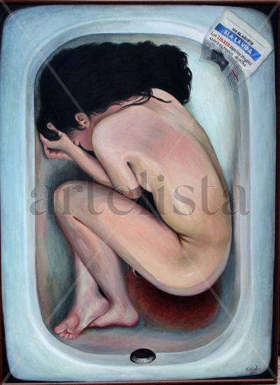 Arrepentida Oil Canvas Figure Painting