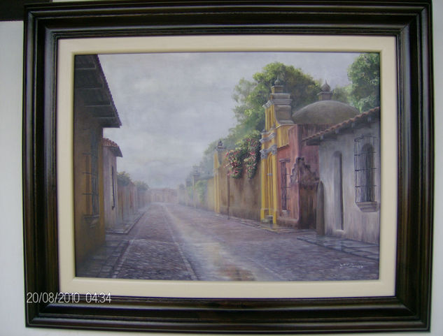 calle de los pasos Oil Canvas Landscaping