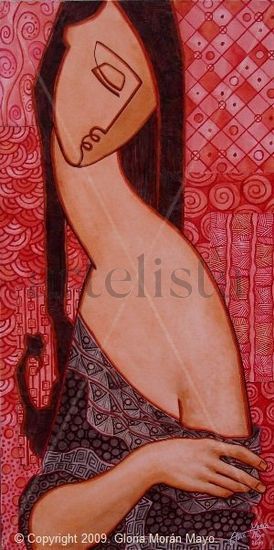 Dama III Acrylic Canvas Figure Painting