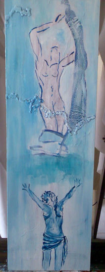 LA MUJER Y EL MAR... Oil Canvas Others