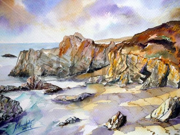 Costa Cantábrica 3 Watercolour Paper Marine Painting