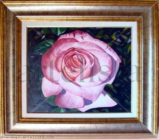 Rosa Oil Canvas Floral Painting