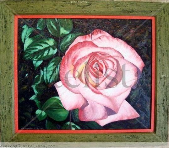 Rosa Oil Canvas Floral Painting