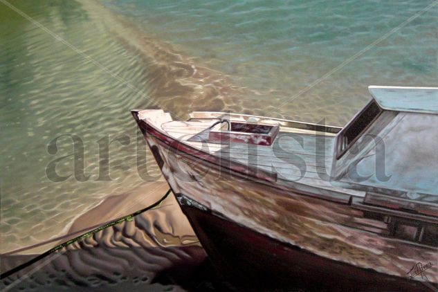 marea baja Oil Canvas Marine Painting