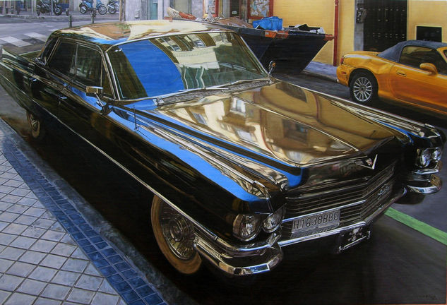 REFLEJOS SOBRE UN CADILLAC III Oil Canvas Landscaping