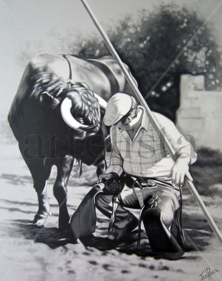 garrochero Óleo Lienzo Retrato