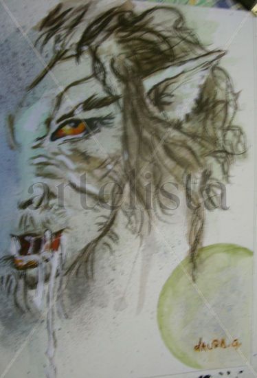 HOMBRE LOBO Mixed Media