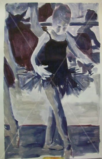 niña danzando Acrylic Card Figure Painting