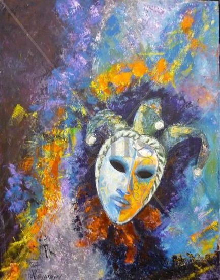 ARLEQUIN Oil Canvas Figure Painting