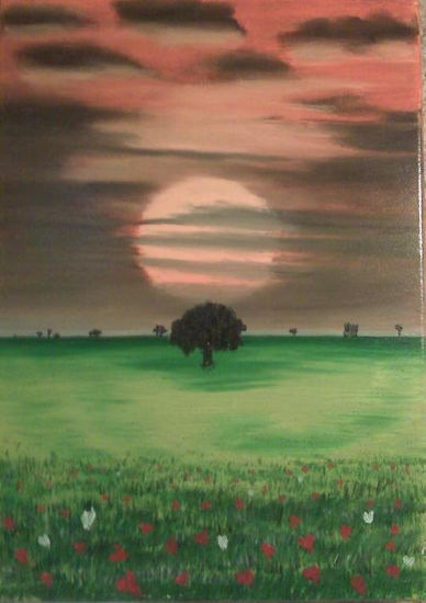 el arbol Oil Canvas Landscaping