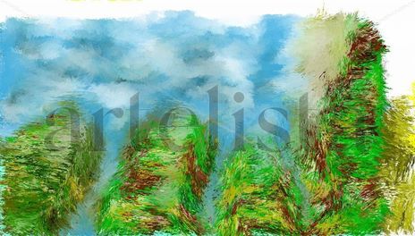 Paisaje entre montañas