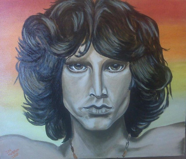 jim morrison Óleo Lienzo Retrato