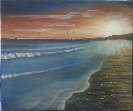 La puesta de sol...