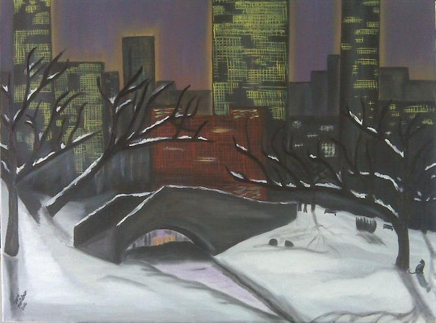 central park, ny Oil Canvas Landscaping