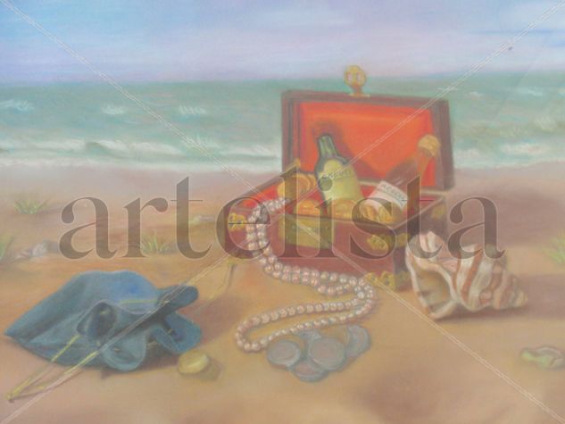 Botin en la Playa Pastel Card Landscaping