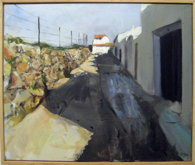 La puerta trasera - Cazalla de la sierra Sevilla Oil Canvas Landscaping