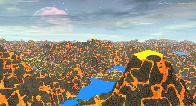 Montañas y lagos del planeta Rersad, (Mountains and lakes of the world Rersad)