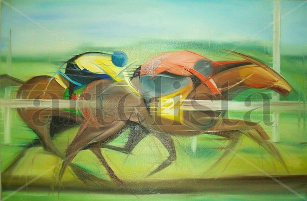 POR UNA CABEZA Oil Canvas Sports