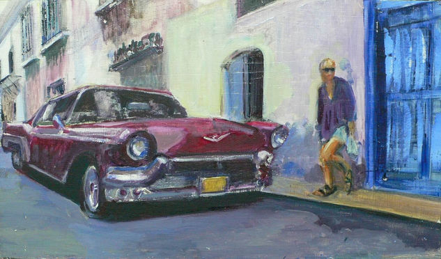 AUTOS CUBA 2 Oil Canvas Landscaping