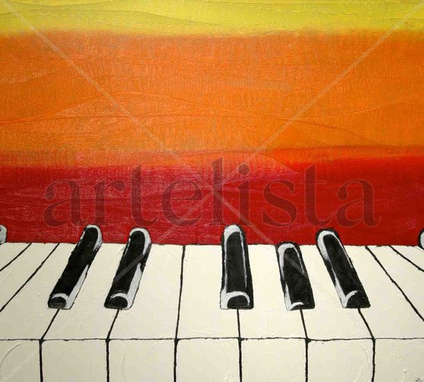 Latin Stride Piano Media Mixta Lienzo Otros