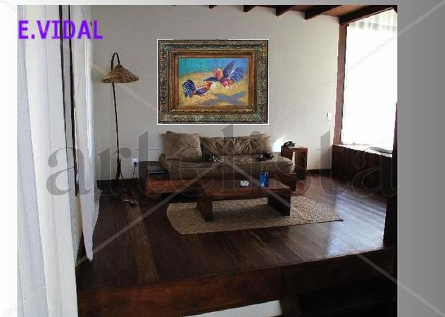 E.VIDAL PINTOR DOMINICANO COSTUMBRISTA CONTEMPORANEO DE SANTIAGO DE LOS CABALLEROS REP. DOM.