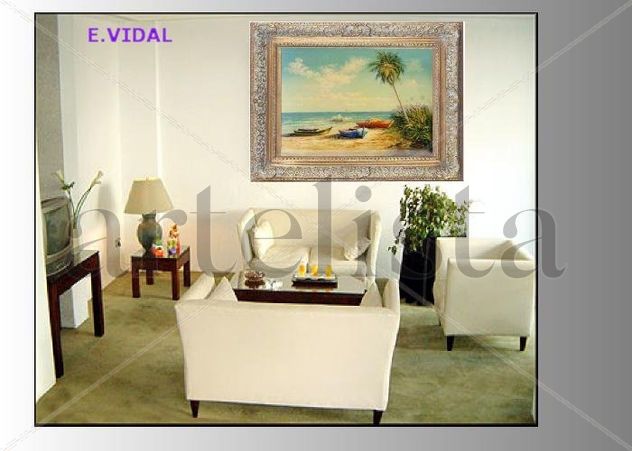 E.VIDAL PINTOR DOMINICANO COSTUMBRISTA CONTEMPORANEO DE SANTIAGO DE LOS CABALLEROS REP. DOM.