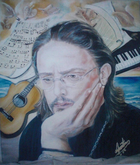 MUSICO COMPOSITOR Oil Canvas Portrait