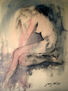 Desnudo de mujer pensando
