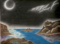 el misterio del mar en la noche