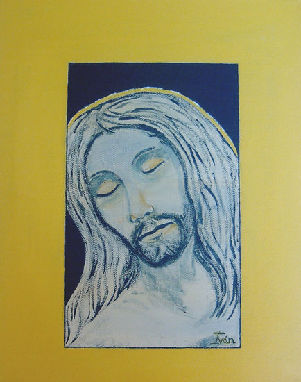 CRISTO MUERTO (rostro) Óleo Lienzo Figura