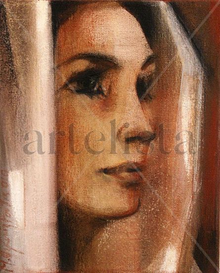 Virgen María Mixed media Canvas Figure Painting