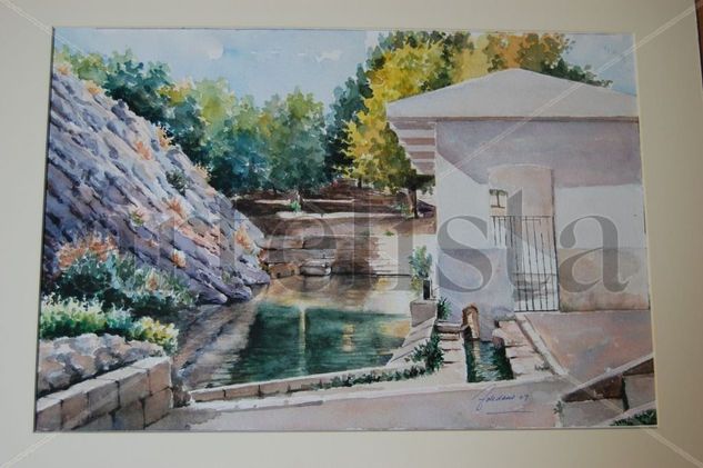 jaen. Fuente de la peña Watercolour Paper Landscaping