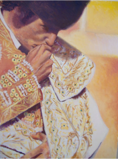 torero anaranjado Oil Canvas Figure Painting