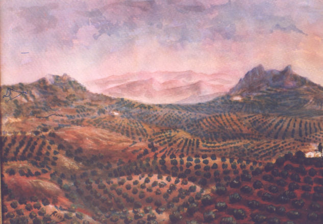 Olivos desde Jaén Watercolour Paper Landscaping