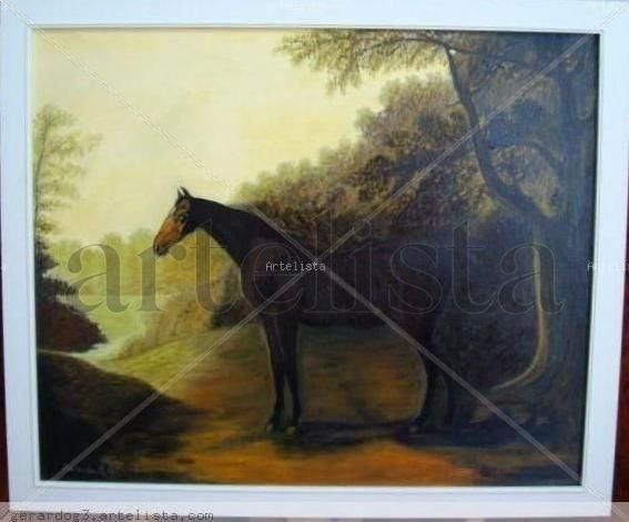 Caballo Ingles Oil Canvas Animals