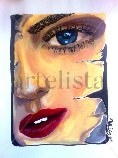 belleza efimera Acrylic Card Figure Painting