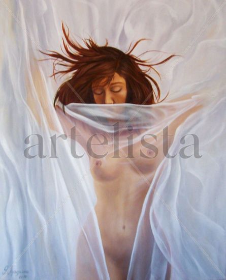 Un cierto pudor...... Oil Canvas Nude Paintings