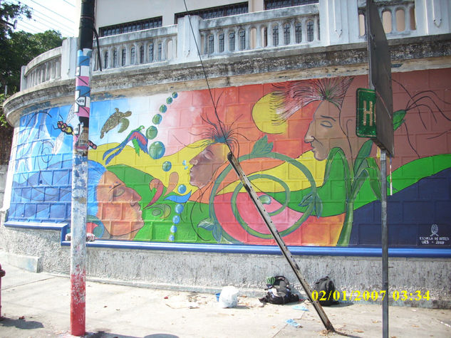 mural edificio la rotonda 