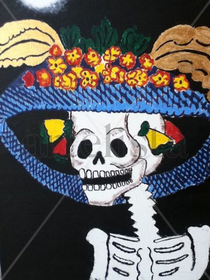 La Noche de la Catrina Acrílico Lienzo Retrato