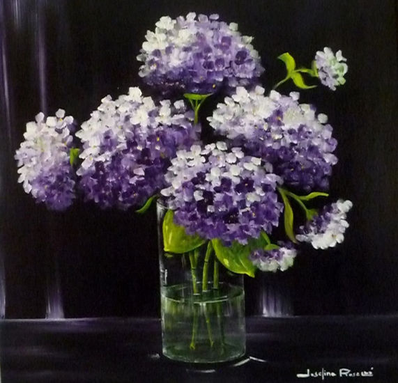 Hortensias Oil Canvas Floral Painting