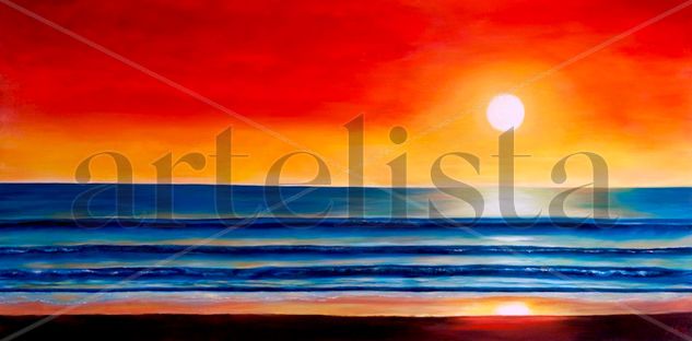 ATARDECER Oil Canvas Marine Painting