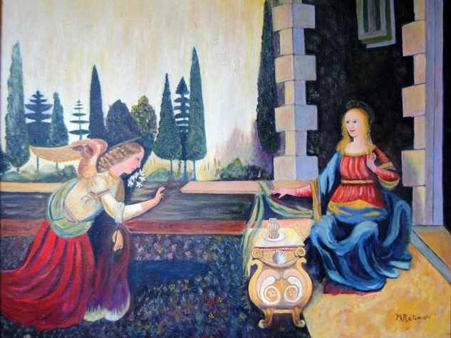 la anunciacion Oil Canvas Figure Painting