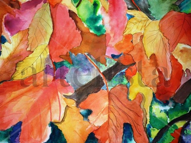 Fantasía de Otoño Watercolour Paper Landscaping