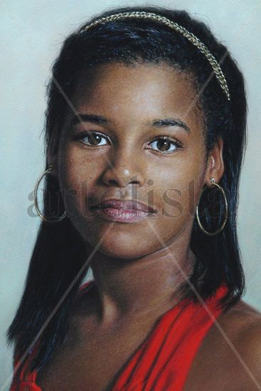 Katherine Pastel Paper Portrait