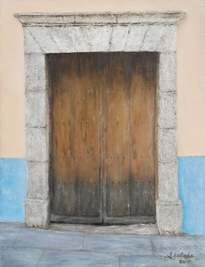 Puerta Teror 1 Oil Panel Figure Painting